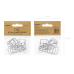 Place card holders Hearts, silver, 2.5 cm (1 pkt / 10 pc.)