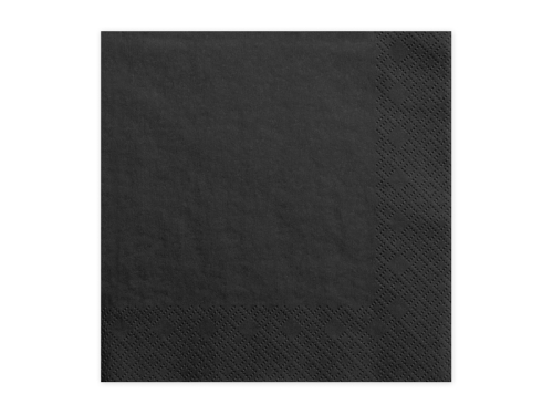 Салфетки 3-х слойные, черные, 33x33см (1 упаковка / 20 шт.)