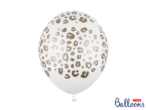 Balloons 30 cm, Spots, Pastel Pure White (1 pkt / 50 pc.)
