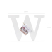 Koka burts W, balts, 26,5x19cm Koka burts W, balts, 26,5x19cm