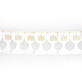 Paper garland IHS Chalice, white, 3m