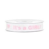 Лента Grosgrain It's a Girl !, 12мм / 10м (1 шт. / 10 пм)