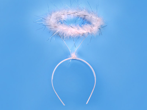 Headband with an aureole, white