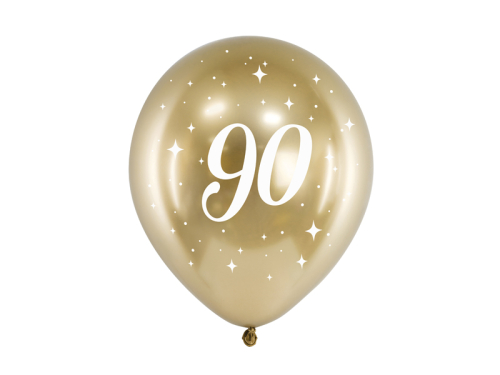 Glossy Balloons 30cm, 90, Gold (1 pkt / 6 gab.)