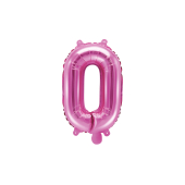 Folija balona burts &quot;O&quot;, 35 cm, tumši rozā
