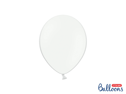 Spēcīgi baloni 23 cm, pastelis tīri balts (1 gab. / 50 gab.) Spēcīgi baloni 23 cm, pastelis tīri balts (1 gab. / 50 gab.)