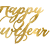 Топпер для торта Happy New Year, золото, 24см Топпер для торта Happy New Year, золото, 24см