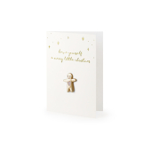 Kartīte ar emaljas tapu Gingerbread Man, 10,5x14,8cm