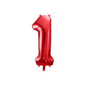 Folijas balons numurs '' 1 '', 86cm, sarkans