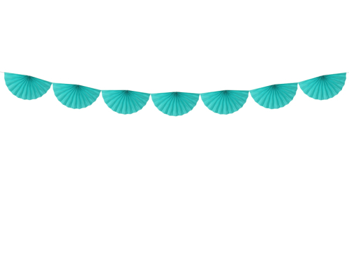 Tissue garland Rosettes, malachit, 3m Tissue garland Rosettes, malachit, 3m