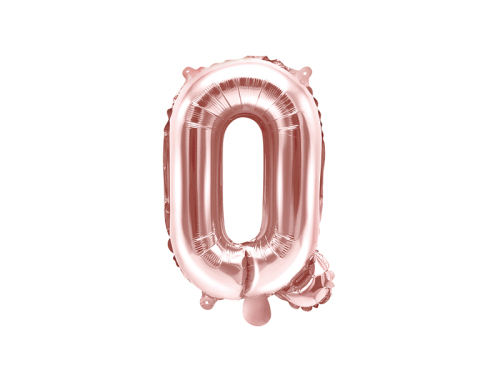 Воздушный шар из фольги Буква &quot;Q&quot;, 35см, розовое золото