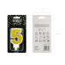 Birthday candle Number 5, gold, 7cm Birthday candle Number 5, gold, 7cm