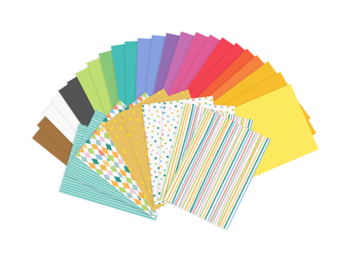 Набор цветной художественной бумаги, микс, 34 листа