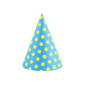 Шапки для вечеринок Dots, синие, 16см (1 шт. / 6 шт.)