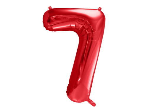 Folijas balonu numurs '' 7 '', 86cm, sarkans