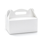 Dekoratīvas kāzu kūku kastes, baltas, 19x14x9cm (1 gab. / 10 gab.)