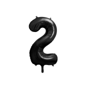 Folijas balonu numurs '' 2 '', 86cm, melns