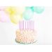 Vienkāršas dzimšanas dienas sveces, gaiši ceriņi, 14 cm (1 gab. / 12 gab.)