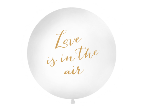Milzu balons 1 m, Mīlestība ir gaisā, balts