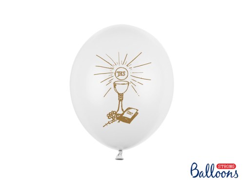 Balloons 27cm, Holy Communion, Pastel Pure White (1 pkt / 6 pc.) Balloons 27cm, Holy Communion, Pastel Pure White (1 pkt / 6 pc.)