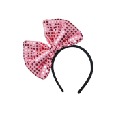 Headband with a bow, pink