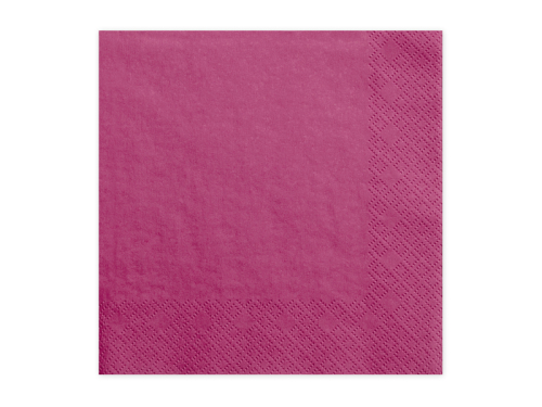 Салфетки 3-х слойные, темно-розовые, 33x33см (1 упаковка / 20 шт.)