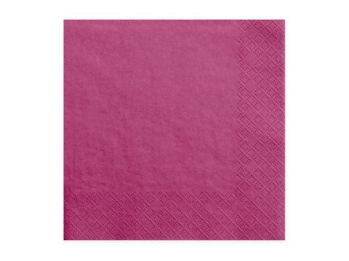 Салфетки 3-х слойные, темно-розовые, 33x33см (1 упаковка / 20 шт.) Салфетки 3-х слойные, темно-розовые, 33x33см (1 упаковка / 20 шт.)