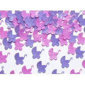 Confetti Prams, pink and violet, 15g
