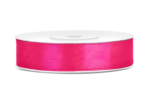 Satin Ribbon, dark pink, 12mm/25m (1 pc. / 25 lm)