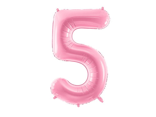 Folijas balonu numurs '' 5 '', 86cm, rozā