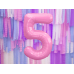 Folijas balonu numurs '' 5 '', 86cm, rozā