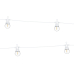 Festoon LED gaismas, baltas, 5m, nesatur Lielbritānijas kontaktdakšu