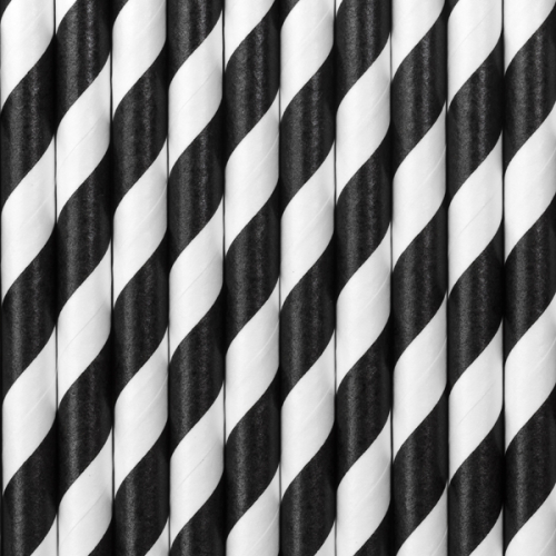 Paper Straws, black, 19.5cm (1 pkt / 10 pc.) Paper Straws, black, 19.5cm (1 pkt / 10 pc.)