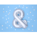 Folija balons &, 35cm, sudrabs Folija balons &, 35cm, sudrabs