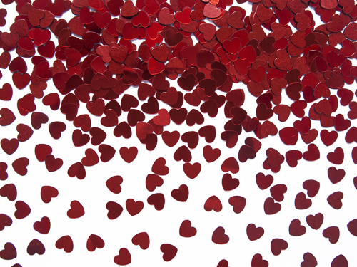 Confetti Hearts, red, 5mm, 30g Confetti Hearts, red, 5mm, 30g