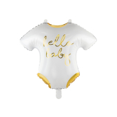 Folija balons Baby romper - Hello Baby, 51x45cm, balts