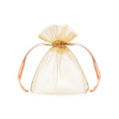 Organza pouches, salmon, 10cm (1 pkt / 20 pc.)