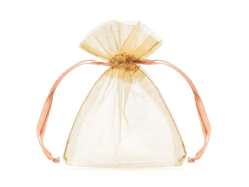 Organza pouches, salmon, 10cm (1 pkt / 20 pc.)