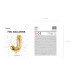 Folija balona burts "J", 35cm, zelts