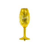 Воздушный шар из фольги Glass, 28x80см, золото