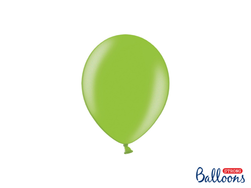 Воздушные шары Strong Balloons 12см, ярко-зеленый металлик (1 шт. / 100 шт.)
