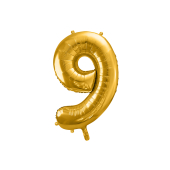 Folijas balonu numurs '' 9 '', 86cm, zelts