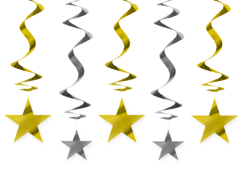 Swirls Stars, 60 cm (1 pkt / 5 gab.) Swirls Stars, 60 cm (1 pkt / 5 gab.)