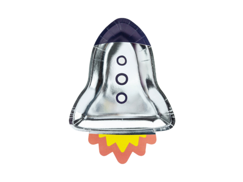 Бумажные тарелки Space Party - Rocket, 21,5х29,5см. (1 шт. / 6 шт.)