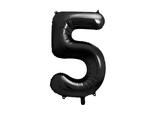 Folijas balonu numurs '' 5 '', 86cm, melns
