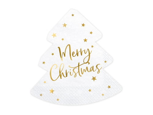 Салфетки Елочные - Merry Christmas, 16x16.5см (1 упаковка / 20 шт.)