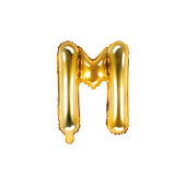 Воздушный шар из фольги Буква "M", 35см, золото