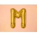 Folija balona burts "M", 35cm, zelts