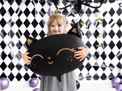 Balona balons Cat, 48x36cm, melns