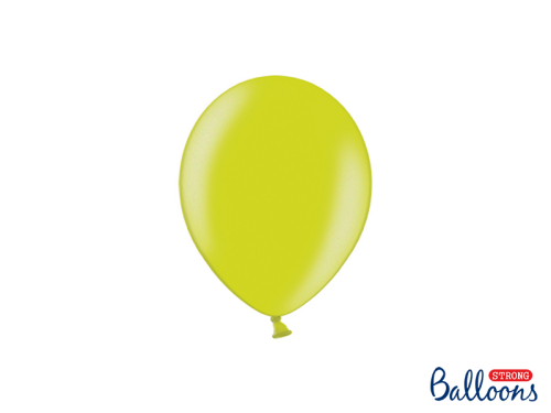 Spēcīgi baloni 12 cm, metāliski laima zaļi (1 gab. / 100 gab.)